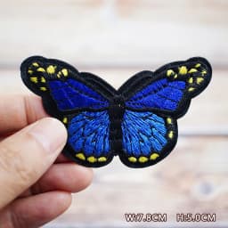 Color Butterfly Purple Pink Yellow DIY Patches Embroidery For T-Shirt Iron On Appliques Clothes Jeans Stickers Badges Parche