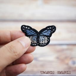 Color Butterfly Purple Pink Yellow DIY Patches Embroidery For T-Shirt Iron On Appliques Clothes Jeans Stickers Badges Parche