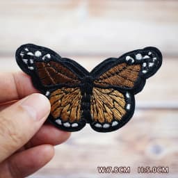 Color Butterfly Purple Pink Yellow DIY Patches Embroidery For T-Shirt Iron On Appliques Clothes Jeans Stickers Badges Parche