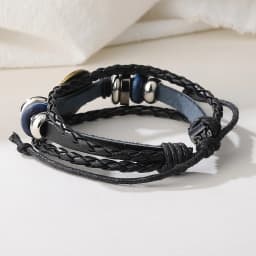 10pcs Antique Leather Cuff Bracelet Bangle Round Photo Glass Cabochon Bracelet Setting Base Bezel Tray Blank Jewelry Making