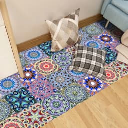 10/15/20cm Mandala Style Matte Surface Tile Sticker Peel & Stick Decoration Film For Tiles /Ground in Kitchen Wardrobe Wallpaper