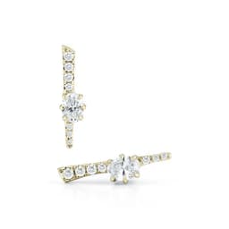 CRMYA Unique gold-plated CZ Stud Earrings For Women Cubic Zirconia Pendientes Boho Luxury Fashion Jewelry