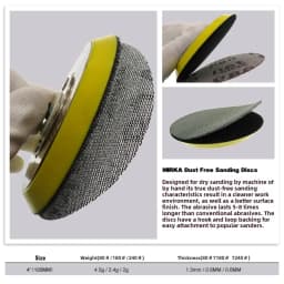 3'' 5'' 6 ''9'' Dust Free Mesh Sanding Discs Hook & Loop Dry Grinding Abrasive MIRKA Sandpaper 80 to 320 Grit for Polishing