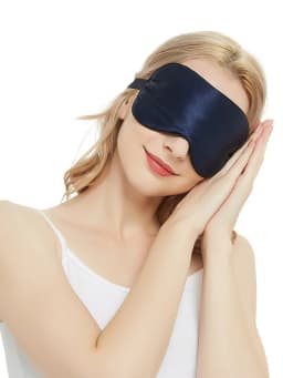 SuyaDream Woman Sleep Mask, 19mm 100%Mulberry Silk Blindfold, Super Smooth and Comfortable Sleep Eye Mask for Sleeping