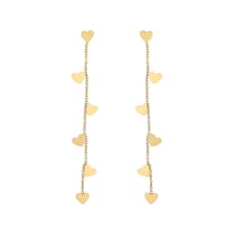 316L Stainless Steel New Fashion Upscale Jewelry Sweet Cute Long Tassel Dangle Love Heart Drop Earrings For Women Couples Gift