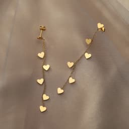 316L Stainless Steel New Fashion Upscale Jewelry Sweet Cute Long Tassel Dangle Love Heart Drop Earrings For Women Couples Gift
