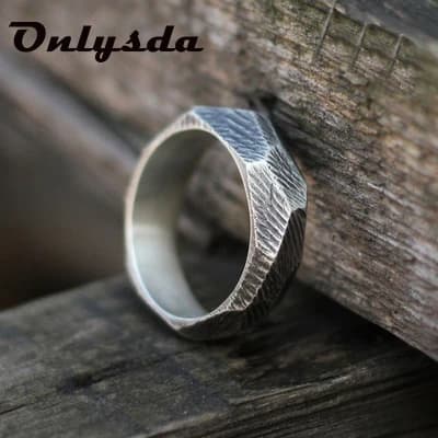 Dropshipping Viking Gothic Style Stainless Steel Geometry Aneis Men Wedding & Couple Rings Womens Band Jewelry Gift Anel