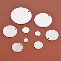 20pcs Wholesale 6-35mm Stainless Steel Charms Round Dog Tag Pendants Stamping Blanks For Necklaces DIY Jewelry Making