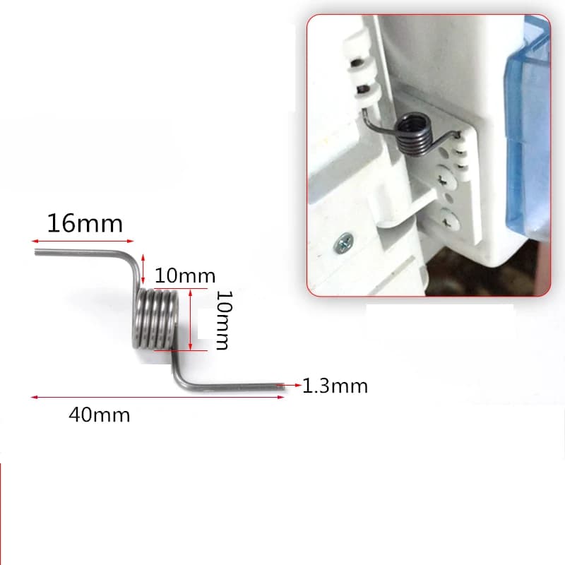 FINEWE 1.3mm Wire Diameter Universal Refrigerator Door Spring Replacement Accessories Baffle Strong Torsion Spring