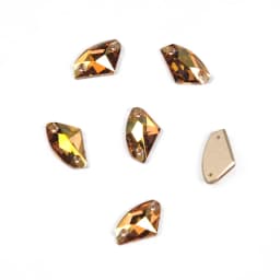 YANRUO 3256 All Sizes Metallic Sunshine Galactic Sewn Rhinestones Glass Strass Gold Stones Flat Back Crystals For Decoration