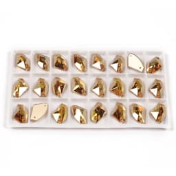 YANRUO 3256 All Sizes Metallic Sunshine Galactic Sewn Rhinestones Glass Strass Gold Stones Flat Back Crystals For Decoration