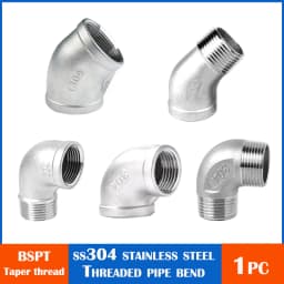 3/8'1/2'1/4' Elbow 90 Degree Angled F/F Stainless Steel SS304 Female* Female Threaded Pipe Fittings Reducer Plumbing Connection