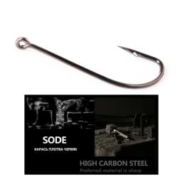 FTK Long Shank SODE Fishing Hook 5#-16# Fish Hooks High Carbon Steel Sharp Barbed Offset Narrow Bait Hook