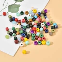 10pcs/lots Set Rainbow Color Glass Stone Beads Drum Bead DIY Bracelets Necklaces for Women Girl Family Gifts Making Jewelry