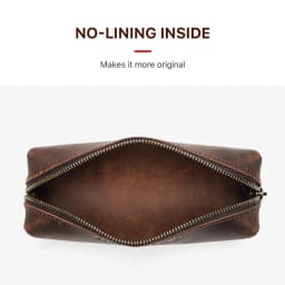 CONTACT'S FAMILY Vintage Genuine Leather Pencil Cases For Girls Boys Storage Pens Pouch Holder School Stationery Bags