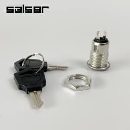 12mm Electronic Key Rotary Switch ON OFF Phone Lock Security Power Button With 2 Keys 2 Positions 2 Pins 1A