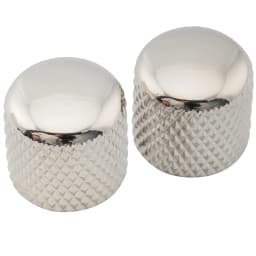 Musiclily Pro Fine 24 Splines Steel Dome Push-on Control Knob 18mm for USA Made Guitar Bass Potentiometers (Set of 2)