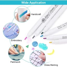 1-7PCS Water Erasable Fabric Markers Disappearing Ink Fabric Pens Disappearing Garment Tracing Tools for Cross Stitch Embroidery