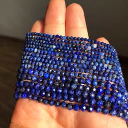 2 3 4mm Faceted Lapis Lazuli Gem Beads Natural Loose Stone Beads for Jewelry Making DIY Bracelet Earrings Accessories 15''Inches