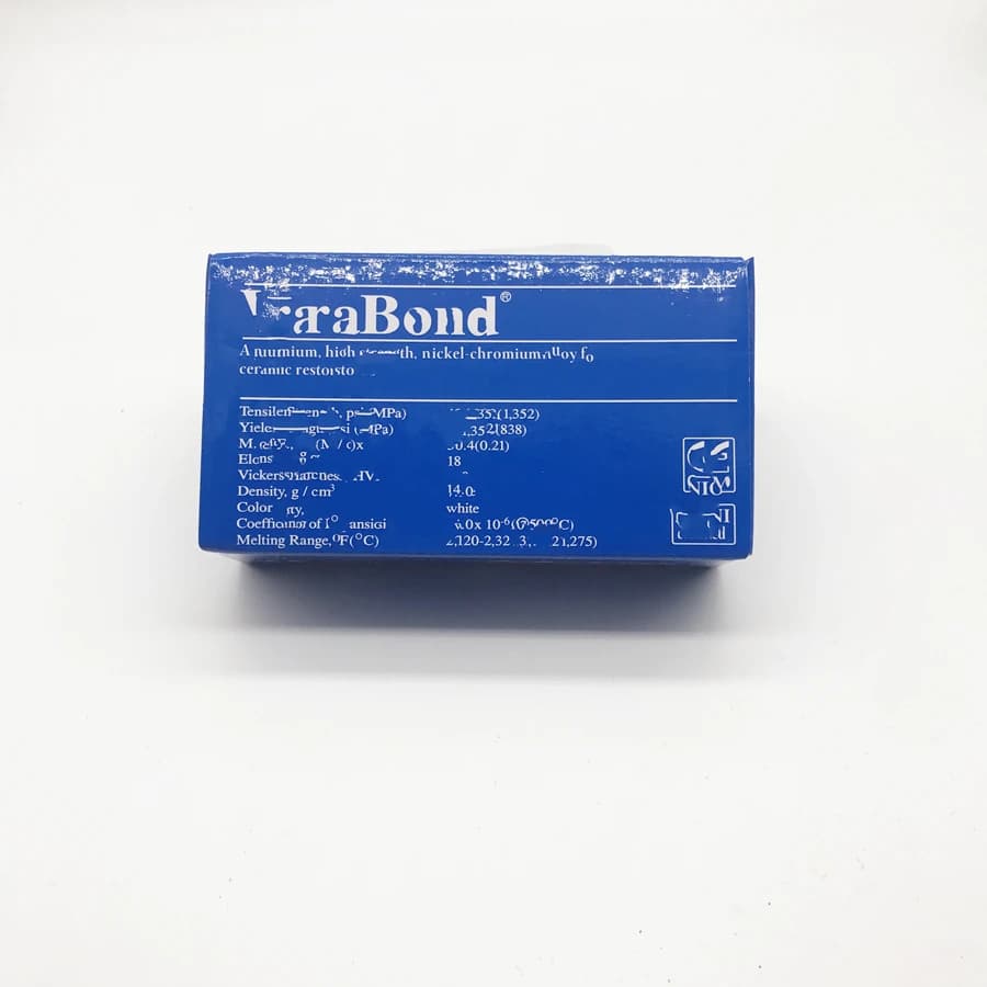1kg Verabond Nickel Chromium With Beryllium Alloys Dental Metal alloy For Ceramic Restoratortion