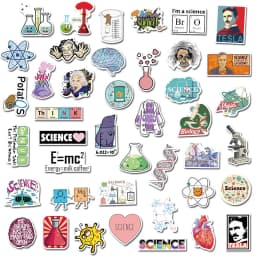 10/30/50PCS Science Lab Series Boy's Toys Stationery Books Personality Decorative Graffiti Stickers Children's Toys Wholesale