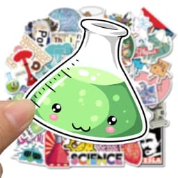10/30/50PCS Science Lab Series Boy's Toys Stationery Books Personality Decorative Graffiti Stickers Children's Toys Wholesale