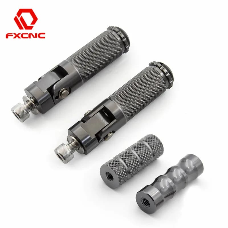 Universal Motorcycle Folding Footrests Footpegs Foot Rests Pegs Pedals Set Motorbike Accessories For BMW Honda Yamaha Kawasaki