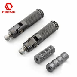 Universal Motorcycle Folding Footrests Footpegs Foot Rests Pegs Pedals Set Motorbike Accessories For BMW Honda Yamaha Kawasaki