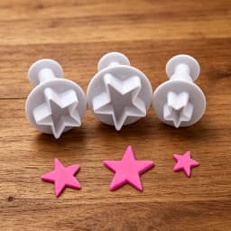 3 Pcs/Set Star Loving Heart Round Flower Square Cake Cutter Sugarcraft Cookie Mold Fondant Cake Decorating Tools
