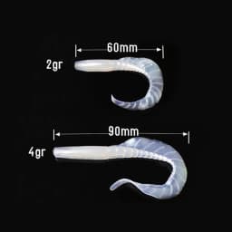WALK FISH 10PCS 58MM 75MM 86MM Lifelike Long Tail Worms Lures Artificial Silicone Soft Bait Bass Pike Fishing Lure Wobbler