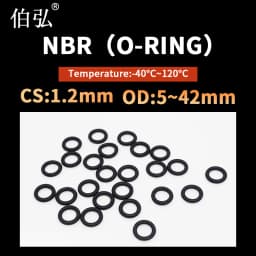 CS1.2/2/4mm OD5-200mm NBR O Ring Seal Gasket Thickness Oil And Wear Resistant Automobile Petrol Nitrile Rubber O-Ring Waterproof