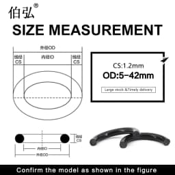 CS1.2/2/4mm OD5-200mm NBR O Ring Seal Gasket Thickness Oil And Wear Resistant Automobile Petrol Nitrile Rubber O-Ring Waterproof