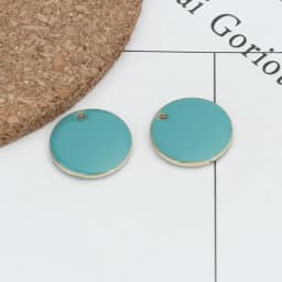 Fashion 16mm Round Enamelled Sequins Charms Copper Enamel Double Sided Charms For DIY Jewelry Making Accessories, 10 PCs