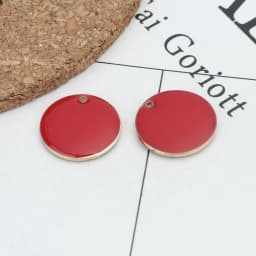 Fashion 16mm Round Enamelled Sequins Charms Copper Enamel Double Sided Charms For DIY Jewelry Making Accessories, 10 PCs