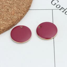 Fashion 16mm Round Enamelled Sequins Charms Copper Enamel Double Sided Charms For DIY Jewelry Making Accessories, 10 PCs