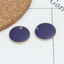 Fashion 16mm Round Enamelled Sequins Charms Copper Enamel Double Sided Charms For DIY Jewelry Making Accessories, 10 PCs
