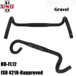 UNO HB-FL12 Road Gravel Bicycle Bent Bar Aluminum Alloy Racing Bike Drop Handlebar 31.8*400/420/440/460mm Bicycle Accessories