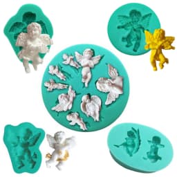 Angel Cupid Model Fondant Silicone Mold Chocolate Sugar Cupcake Baking Cake Decorating Tools Resin Gypsum Handmade Epoxy Mould