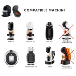 ICafilas Adapter for Dolce Gusto PICCOLO XS/Genio S Machine Reusable Capsule Refillable Cafetera Expreso Coffee