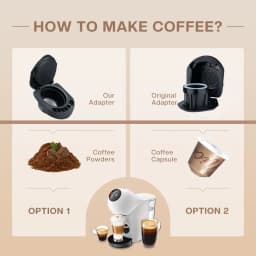 ICafilas Adapter for Dolce Gusto PICCOLO XS/Genio S Machine Reusable Capsule Refillable Cafetera Expreso Coffee