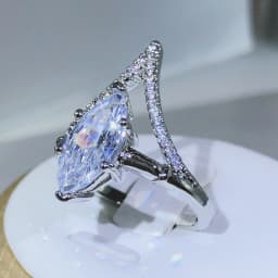Newest Drop-shaped AAAAA White Zircon Ring S925 Silver Woman High Jewelry Wedding Party Birthday Gift