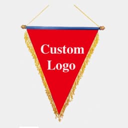 Xvggdg Custom Flag Banner Custom Logo Square Football Team Customized Flag Pennant Hanging Honor