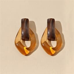 2021 New Trendy Transparent Resin Hoop Earrings for Women Girls Geometric Irregular Metal Acrylic Earrings Party Jewelry