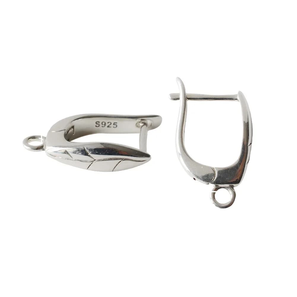 925 Sterling Silver Lever back Earring Hook with open jump rings, Earring Connector Clasp DIY Accessories