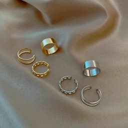 3pcs/Set Fashion Punk Ring Simple Design Vintage Black Color Joint Rings Sets for Women Jewelry Korean Version Joint Ring 2021