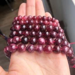 Natural Stone Dark Red Garnet Quartz Round Loose Beads for Jewelry Making Diy Bracelet Accessories 15''Inches Pick Size 6 8 10mm