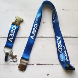 XinZeWay 1PC Blue A320 Neo Lanyards Neck Strap for Phone Strap Lanyard for Keys ID Card Gym Phone Straps USB Badge Holder Airbus