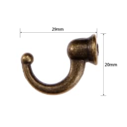 10pcs Antique Bronze Wall Hooks Door Hanger Hook Vintage Bathroom Kitchen Furniture Hardware with Screws