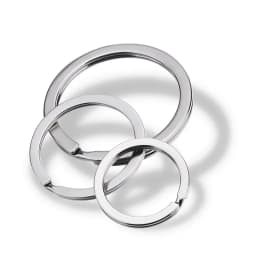 10Pcs/set Keyring Split Rings Stainless Steel Key Chain Accessories Flat Round Key Rings DIY Jewelry Making 15 20 25 30 35mm Dia