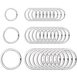 10Pcs/set Keyring Split Rings Stainless Steel Key Chain Accessories Flat Round Key Rings DIY Jewelry Making 15 20 25 30 35mm Dia